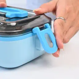 market 99 Rectangular Plastic Lunch Box With Spoon image 4