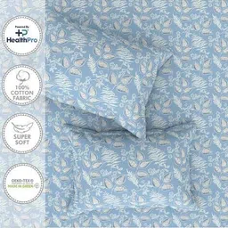 portico 220 TC Floral Print Fitted King-Size Bedsheet with Pillow Covers image 4