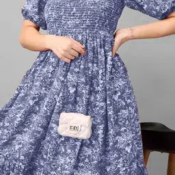 raiyani enterprise x ag Women Floral Print Fit & Flare Dress image 4