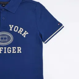 tommy hilfiger Boys Logo Regular Fit Cotton Polo T-Shirt image 4