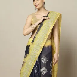 indie picks Hand Batik Dyeing Kota Silk Saree image 4