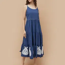 colour me Women Abstract Print Flared Kurta Set image 4