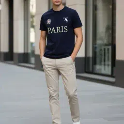 Shein Short Sleeve Typographic Chest Print Crew Tshirt image 4