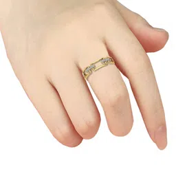 dishis Yellow Gold Stone-Studded Ring image 4