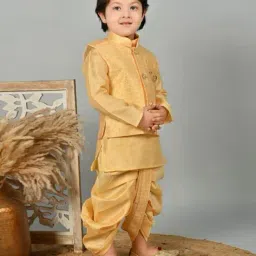 pixie n prince Boys Cotton Kurta Dhoti Set image 4