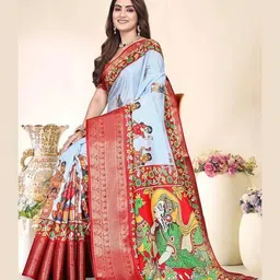 magneitta Kalamkari Digital Print Saree image 4