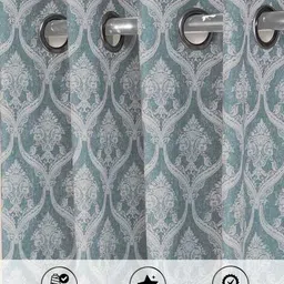 haus & kinder Ornate Symphony Cotton Polyester Single Door Curtains image 4