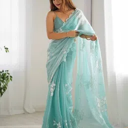 Women Satrani Chiffon Saree image 4