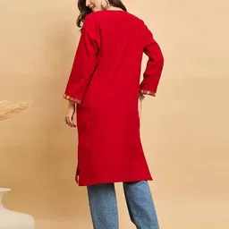 clapton Women Embroidered Straight Kurta image 4