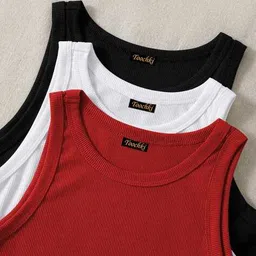 fyre rose Women Pack of 3 Ribbed Regular Fit Tank Tops image 4