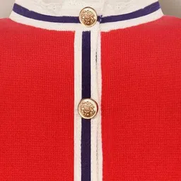 cherry crumble by nitt hyman Girls Round-Neck Cardigan image 4