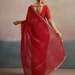 ri-wah Women Georgette Saree with Embellished Border image 4