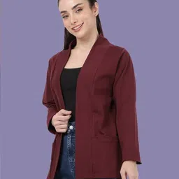 kryptic Women Pack of 2 Regular Fit Front-Open Shrugs image 4