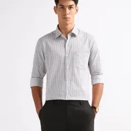 arrow Men Striped Slim Fit Shirt with Patch Pocket image 4