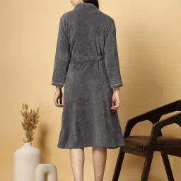 fabinaliv Women Bath Robe with Waist Tie-Up image 4