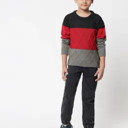 nick & jones Geometric Patterned-Knit Round-Neck Sweater image 4