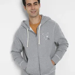 american eagle Men Graphic Relaxed Fit Sweatshirt with Hooded Neck image 4