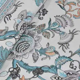 bombay spreads 150 TC Floral Print King-Size Bedsheet with Pillow Covers image 4