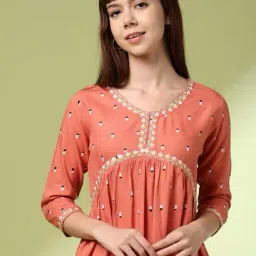 acai Women Printed A-Line Kurta with Insert Pocket image 4