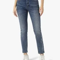 armani exchange J10 Mid-Wash Super Skinny Jeans with Embroidery-picture-19