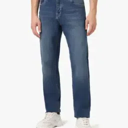 armani exchange Straight Fit Essential Mid-Rise Stretch Cotton Denim Jeans-picture-17