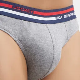 Jockey Mid Rise Cotton Basic Briefs-US49-0101-MGRML image 3