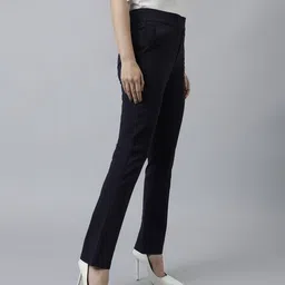 xpose Women Slim Fit Flat-Front Trousers image 5