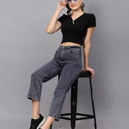 tyffyn Women High Rise Flared Jeans image 5