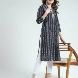 monte carlo Women Micro Print Straight Kurti image 5