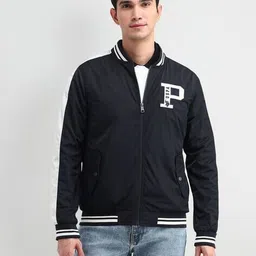 u.s. polo assn. Men Colourblock Regular Fit Bomber Jacket image 5