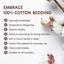 color sense 200 TC Floral Print Double Bedsheet with Pillow Covers image 5