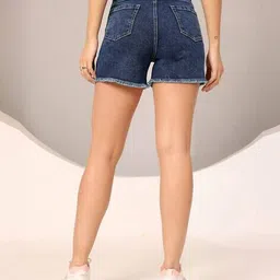 dolce crudo Women High-Rise Denim Shorts image 5