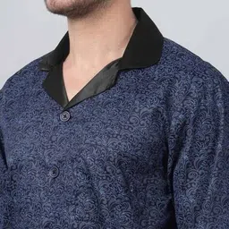 hancock Men Micro Print Cotton Lounge Set image 5