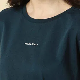 allen solly Women Regular Fit Embroidered Crew-Neck T-Shirt image 5