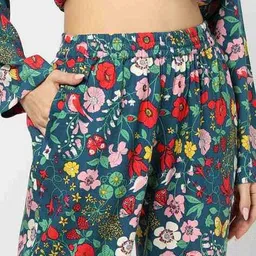 yousta Women Floral Print Regular Fit Pyjamas image 5
