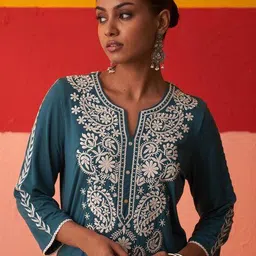 lakshita Women Embroidery Straight Kurta image 5