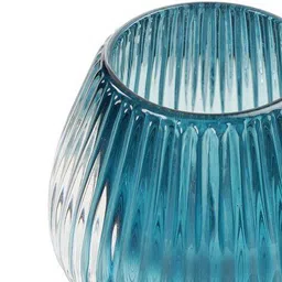 pure home and living Set of 2  Ribbed Glass Tealight Holders - Small image 5