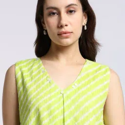 svrnaa by azorte Striped Relaxed Fit A-Line Top image 5