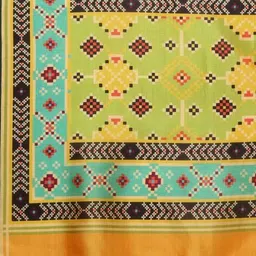 svaraa Women Digital Print Assam Silk Dupatta image 5