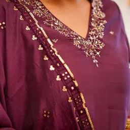 nyrika Women Embroidered Straight Kurta Suit Set image 5