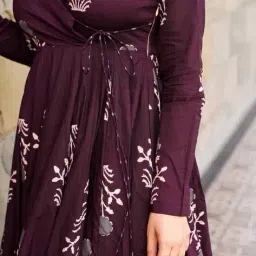 fashion basket Women Floral Print Anarkali Kurta Suit Set image 5