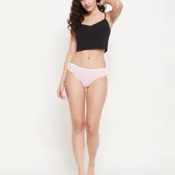 clovia Striped Bikini with Elasticated Waist image 5