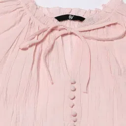 fig Women Relaxed Fit Top with Balloon Sleeves image 5