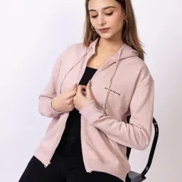 club york Women Graphic Print Oversized Fit Hoodie image 5