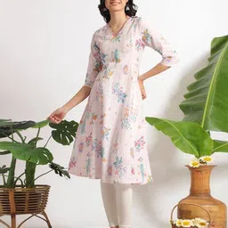 Women Floral Kurta Set image 5