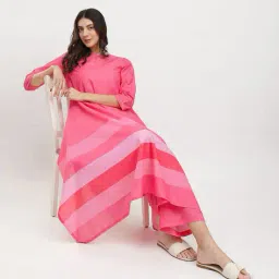 pink fort Women Cotton Pant-Suit Set image 5