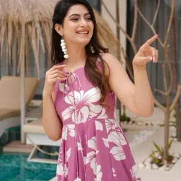 vishva creation Women Floral Print Tiered Dress image 5