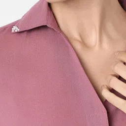 not so pink Women Spread-Collar Relaxed Fit Shirt image 5