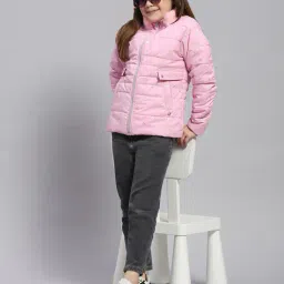 monte carlo Girls Printed Zip-Front Puffer Jacket image 5