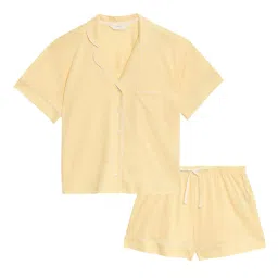 marks & spencer Women Cotton Shirt & Shorts Set image 5